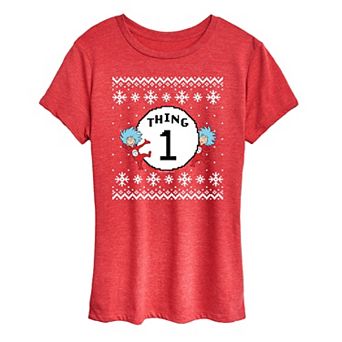 Women's The Cat In The Hat Thing One Christmas Graphic Tee