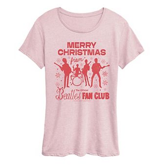 Women's The Beatles Merry Christmas Graphic Tee
