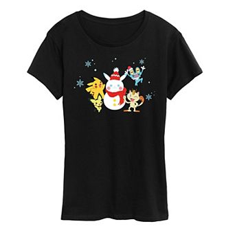Women's Pokémon Snow-Pikachu Christmas Graphic Tee