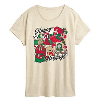 Women's Mattel Happy Holidays Christmas Graphic Tee