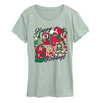 Women's Mattel Happy Holidays Christmas Graphic Tee