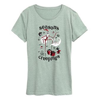 Women's Disney's The Nightmare Before Christmas Season's Creepings Christmas Graphic Tee