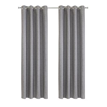 100% Polyester Mason Lightweight Texture Printed Blackout Grommet Curtain Panel