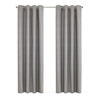 100% Polyester Mason Lightweight Texture Printed Blackout Grommet Curtain Panel