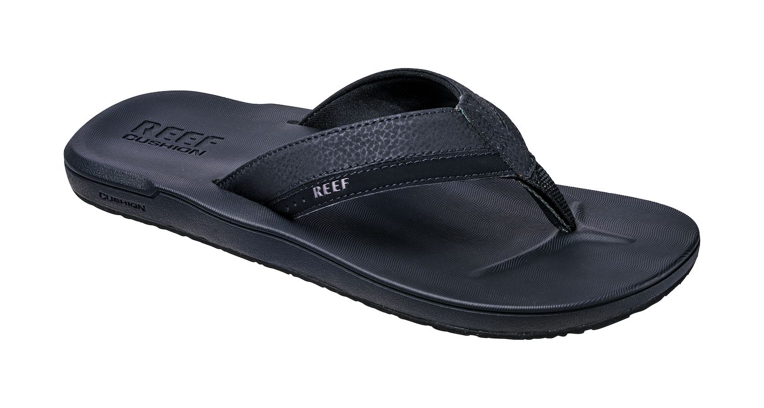 Мужские сандалии REEF Contoured Cushion Cushioned Slide, цвет: Чёрный