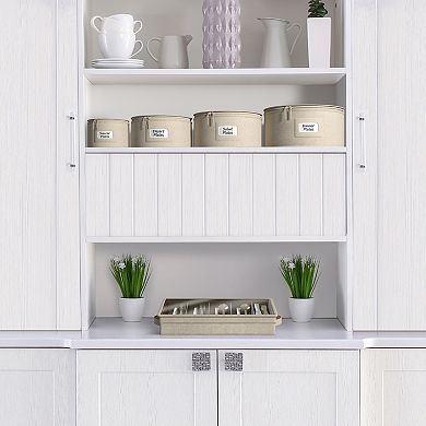 Sorbus Bowl Plate Storage with Lid (Holds Service for 12) with Felt Protectors 9" x 6"