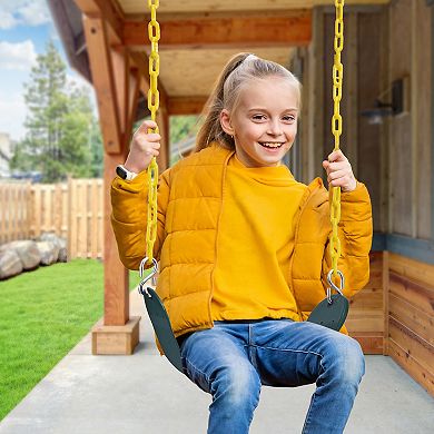 Sorbus 68" Chain Heavy Duty Swing Seat with Snap Hooks - Playground Swing Supports 220lb