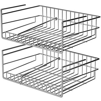 Sorbus 2 Pack Under Cabinet Can Storage Shelf Pantry Organizer with Divider for Canned Goods