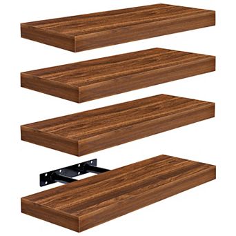Sorbus 4 Pack Wall Mounted Floating Shelves - for storage and displaying