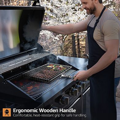 Sorbus Stainless Steel Large Folding Barbecue Grilling Basket with Handle - for Outdoor Cooking