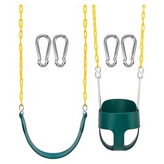 Sorbus High Back Bucket Seat with Heavy Duty Seat Combo Pack Toddler and Kids Seat for Swing Sets