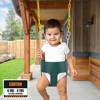 Sorbus High Back Bucket Swing for Infants and Toddlers, with Coated Chains - Ages 6 Months and Up