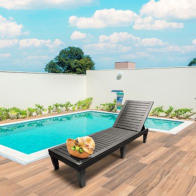 Sorbus Outdoor Chaise Lounge Chair - for Poolside Tanning, Sunbathing, or Relaxing