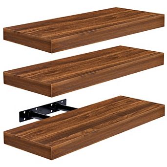 3 Pack 16 Inch Sorbus Long Floating Wall Shelves for Bedroom, Decor, Kitchen, Living Room