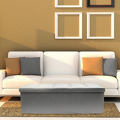 Sorbus 43 inch Faux Leather Storage Bench - for Bedroom, Coffee Table, Bed end, Footrest, Foot Stool