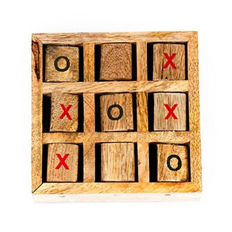 Wooden Tic-Tac-Toe Travel Game