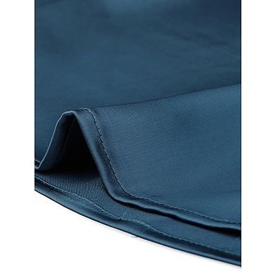 2 Packs Women's Elegant Satin Sleeveless Bow Knot Tie Mock Neck Solid Work Blouse Top