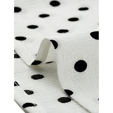 2 Packs Women's Short Sleeve Tops Vintage Polka Dots Button Up Shirt