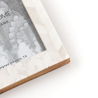 Artemis Double Picture Frame - Handcrafted Bone