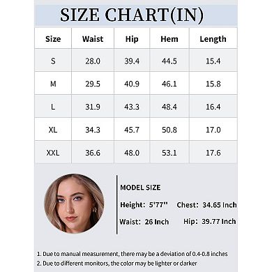 2 Packs Women's Jean Skort High Waisted A-Line Stretch Side Slit Mini Denim Skirts