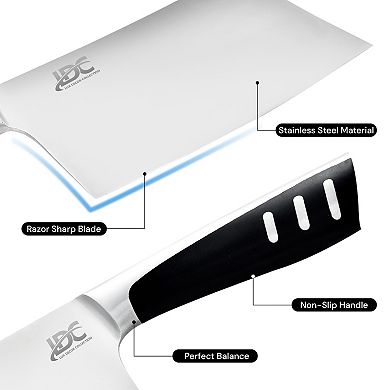 Lux Decor Collection 7 Inch Heave Duty Meat Cleaver Multipurpose Butcher Knife