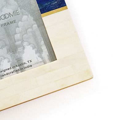 Kaveri Striped Picture Frame - Carved Bone & Wood