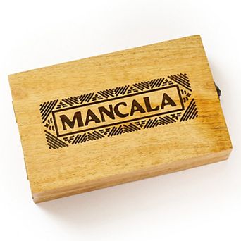 Mancala Wooden Game Set - Hand Carved Mango Wood