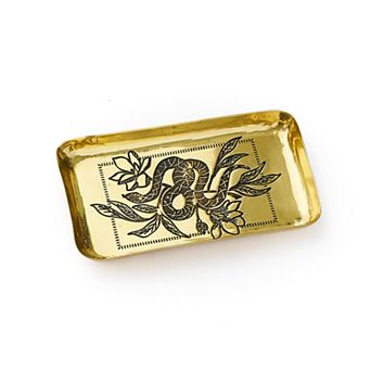 Saanp Snake Dish, Catch All, Jewelry Tray - Etched Brass