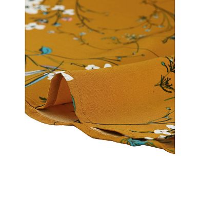 2 Packs Women's Button Down V Neck Long Sleeve Floral Blouse