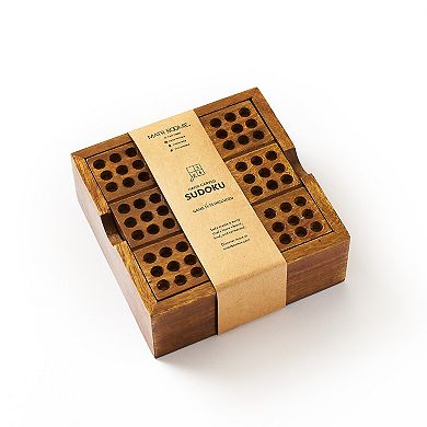Sudoku Wooden Peg Game - Hand Carved Wood