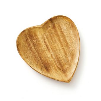 Alaya Heart Wooden Serving Dish, Catch All Tray - handcrafted