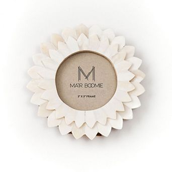 Amalesh Bloom 3x3 Picture Frame - Carved Bone