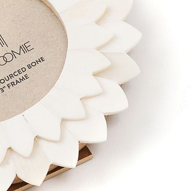 Amalesh Bloom 3x3 Picture Frame - Carved Bone