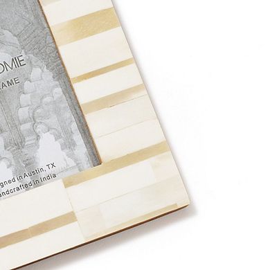 Dari Sandstone Stripe Picture Frame - Hand Carved Bone
