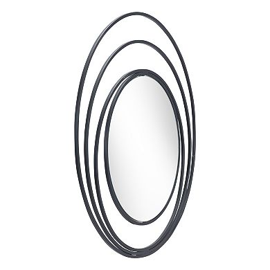 Luna Round Mirror Black