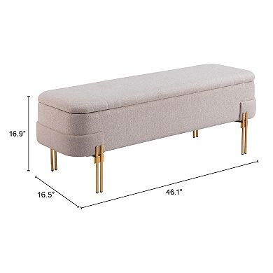 ZUO Lebreton Storage Bench