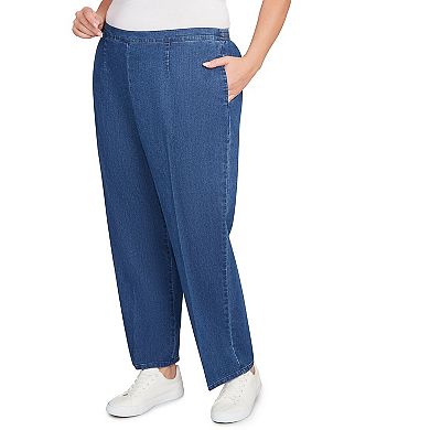 Plus Size Alfred Dunner All Around Elastic Medium Length Denim Jeans