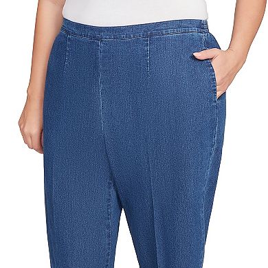 Plus Size Alfred Dunner All Around Elastic Medium Length Denim Jeans