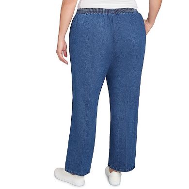 Plus Size Alfred Dunner All Around Elastic Medium Length Denim Jeans