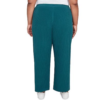 Plus Size Alfred Dunner Ribbed Knit Ankle Pants