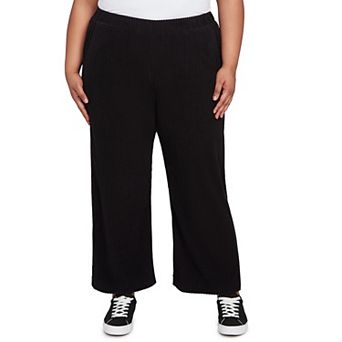 Plus Size Alfred Dunner Ribbed Knit Ankle Pants