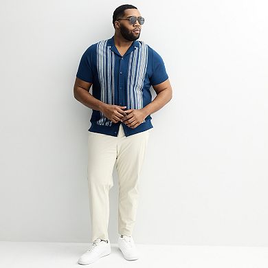 Big & Tall Apt. 9® Short Sleeve Full Button Sweater