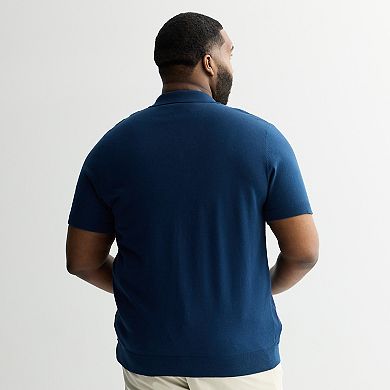 Big & Tall Apt. 9® Short Sleeve Full Button Sweater