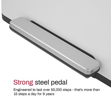 Rectangular Stainless-Steel Recycle Step-on Trash Can with Dual 30 liter + 30 liter Compartments