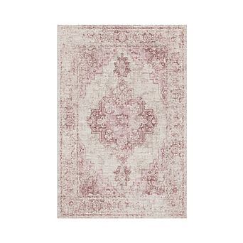 Garvee Vintage Floral Area Rug Machine Washable Stain Resistant for Home Decoration