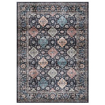 Garvee Machine Washable Vintage Area Rug Non Slip Stain Resistant Carpet for Living Room Bedroom