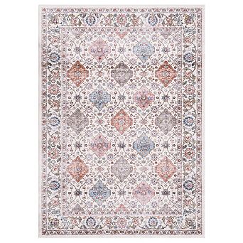 Garvee Machine Washable Vintage Area Rug Non Slip Stain Resistant Carpet for Living Room Bedroom
