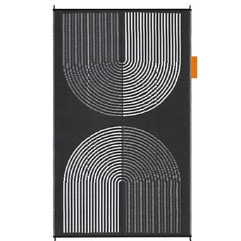 Garvee Geometric Outdoor Carpet Waterproof Reversible for Balcony Gadern RV Trip