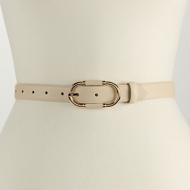 Women's Nine West Center Bar With PU Wrapped Buckle Pant