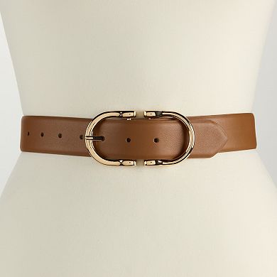 Women's Nine West Split Center Bar Buckle Belt